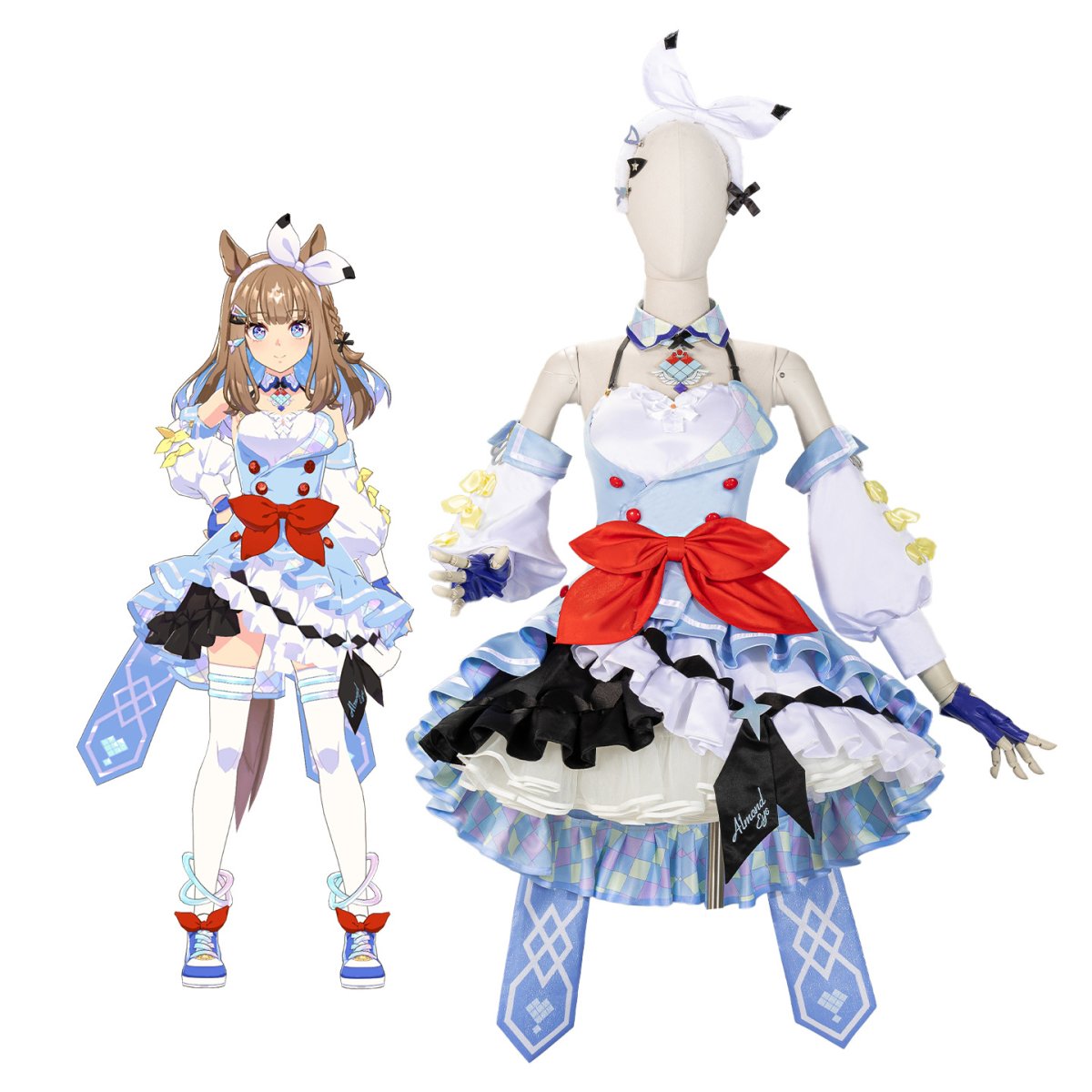 画像1: ウマ娘 プリティーダービー アーモンドアイ コスプレ衣装 abccos製 「受注生産」 (1)