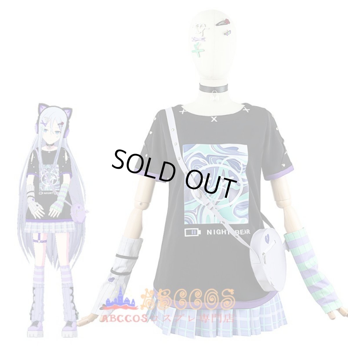 画像7: プロジェクトセカイ カラフルステージ! feat. 初音ミク 宵崎 奏（よいさき かなで）コスプレ衣装 abccos製 「受注生産」 (7)