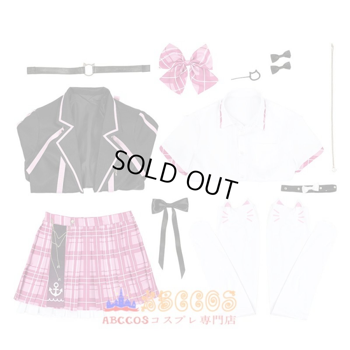 画像6: hololive ホロライブ vtuber 湊 あくあ（みなと あくあ）制服 コスプレ衣装 abccos製 「受注生産」 (6)