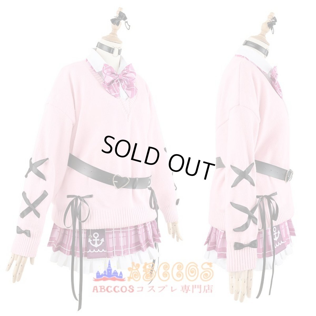 画像2: hololive ホロライブ vtuber 湊 あくあ（みなと あくあ）セーター着 コスプレ衣装 abccos製 「受注生産」 (2)