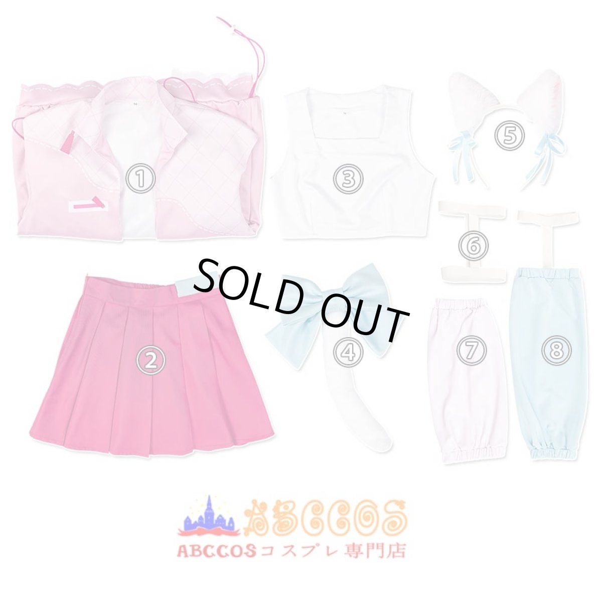 画像9: Love Live! ラブライブ！虹ヶ咲学園スクールアイドル同好会 天王寺璃奈（てんのうじ りな）コスプレ衣装 abccos製 「受注生産」 (9)