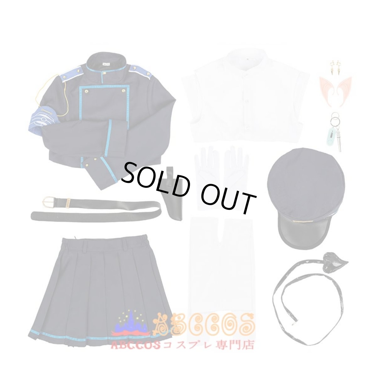 画像8: ブルーアーカイブ -Blue Archive- 鉄道学園 橘ヒカリ/橘ノゾミ 鉄道双子nozomi コスプレ衣装 abccos製 「受注生産」 (8)