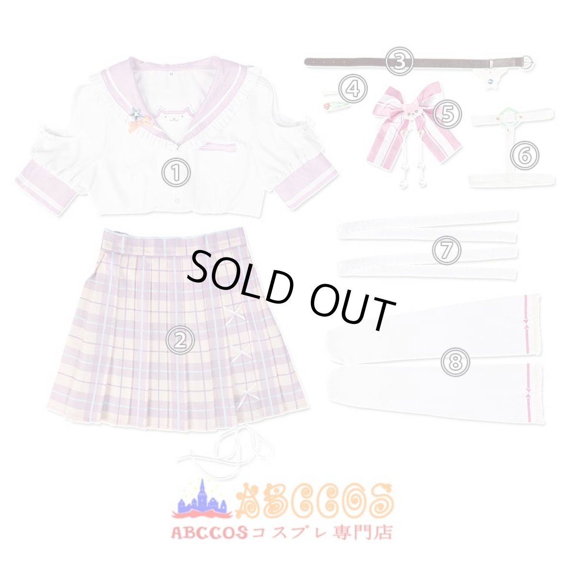 画像10: hololive（ホロライブ）博衣こよりHakui Koyori (ホワイトバージョン) コスプレ衣装 abccos製 「受注生産」 (10)