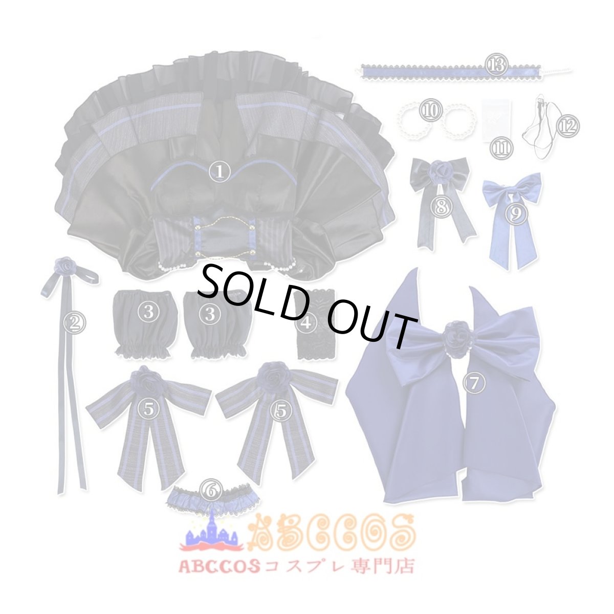 画像11: Love Live! ラブライブ！虹ヶ咲学園スクールアイドル同好会 朝香果林（あさか かりん）コスチューム コスプレ衣装 abccos製 「受注生産」 (11)