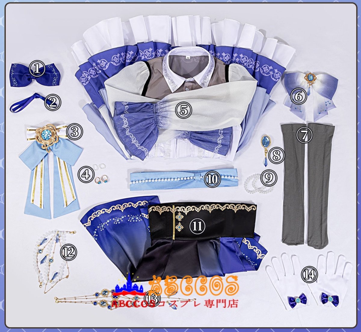 画像13: 【売り切れ即終】BanG Dream! バンドリ！ RAISEASUIL EN 朝日 六花（あさひ ろっか）コスプレ衣装 abccos製 「受注生産」 (13)