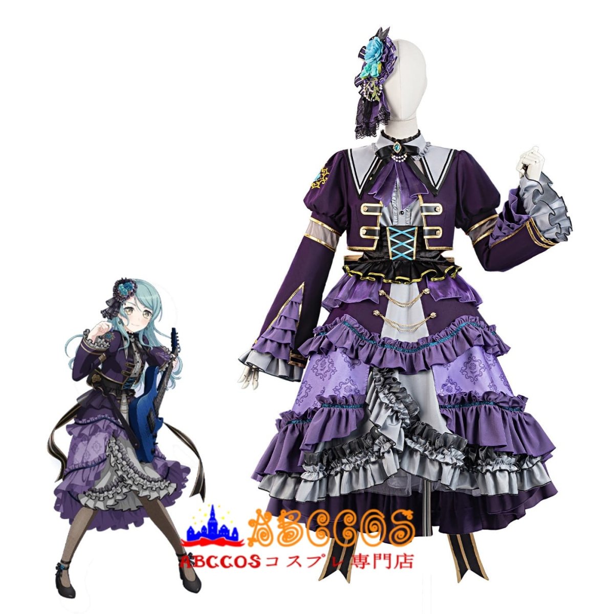 画像14: 【売り切れ即終】BanG Dream! バンドリ!氷川紗夜(ひかわ さよ)コスプレ衣装 abccos製 「受注生産」 (14)