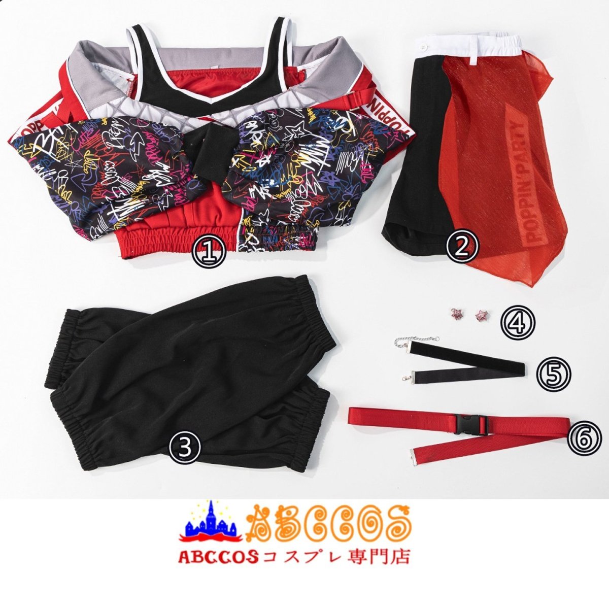 画像12: 【売り切れ即終】BanG Dream!／バンドリ！ Poppin'Party ポッピンパーティ 戸山香澄 /とやま かすみ コスプレ衣装 abccos製 「受注生産」 (12)