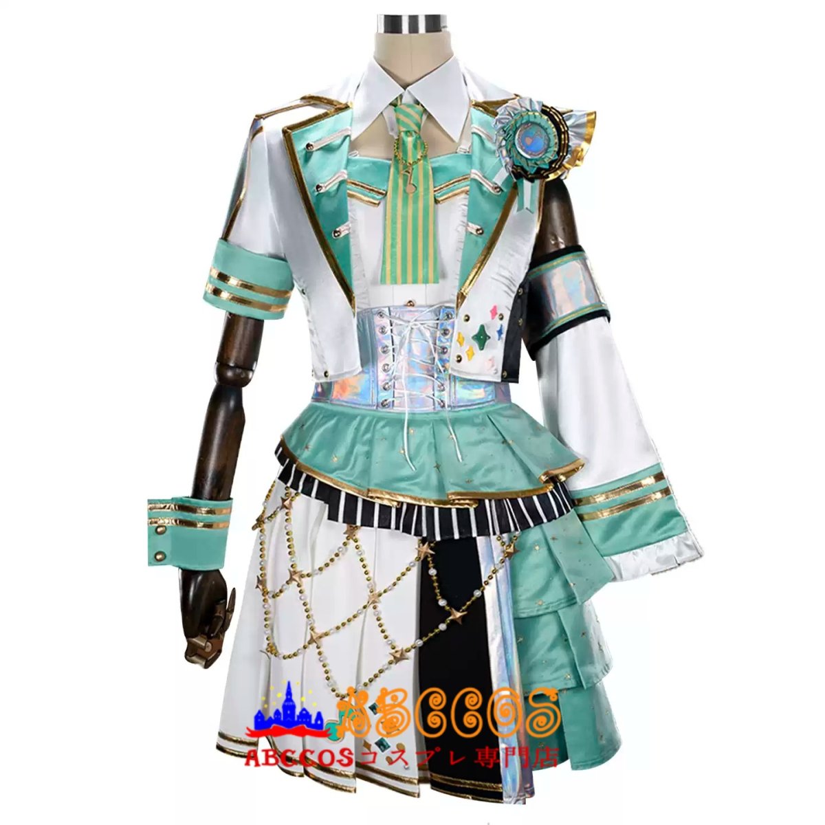 画像1: プロジェクトセカイ カラフルステージ！ feat. 初音ミク プロジェクトセカイ 5th Anniversary 感謝祭 初音ミク（はつね みく）コスプレ衣装 abccos製 「受注生産」 (1)