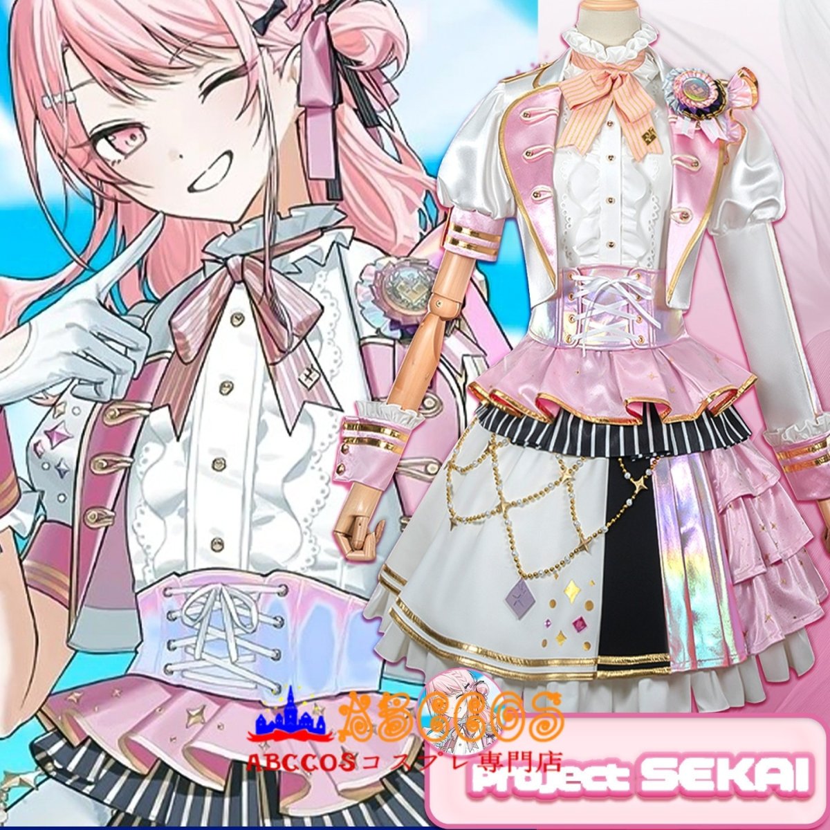 画像8: プロジェクトセカイ カラフルステージ！ feat. 初音ミク プロジェクトセカイ 5th Anniversary 感謝祭 暁山瑞希（あきやま みずき）コスプレ衣装 abccos製 「受注生産」 (8)