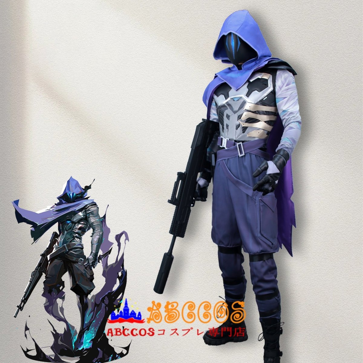 画像8: VALORANT ヴァロラント Omen オーメン 風 コスチューム コスプレ衣装 abccos製 「受注生産」 (8)