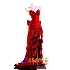 画像1: ファイナルファンタジー VII Final Fantasy VII エアリス ゲインズブール Aerith 赤いフォーマルドレス コスプレ衣装 abccos製 「受注生産」 (1)