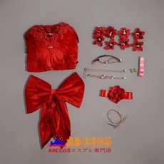 画像9: ファイナルファンタジー VII Final Fantasy VII エアリス ゲインズブール Aerith 赤いフォーマルドレス コスプレ衣装 abccos製 「受注生産」 (9)
