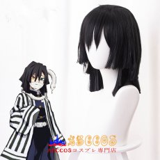 画像4: 鬼滅の刃 鬼殺隊隊服 蛇柱・伊黒小芭内 コスプレウィッグ 専用ネット付 abccos製 「受注生産」 (4)