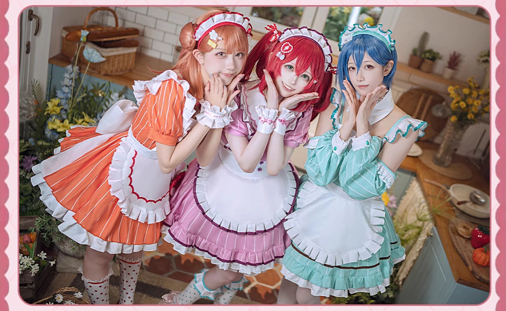 ラブライブ!スーパースター!! AiScReam 愛♡スクリ〜ム！黒澤ルビィ 上原歩夢  若菜四季 コスプレ衣装