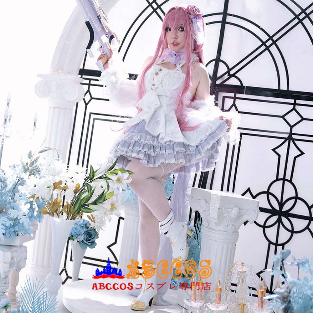 「勝利の女神：NIKKE」ドロシー ゴシックロリータ コスプレ衣装｜可憐な白と紫のレイヤードドレスでコスプレを最高潮に！