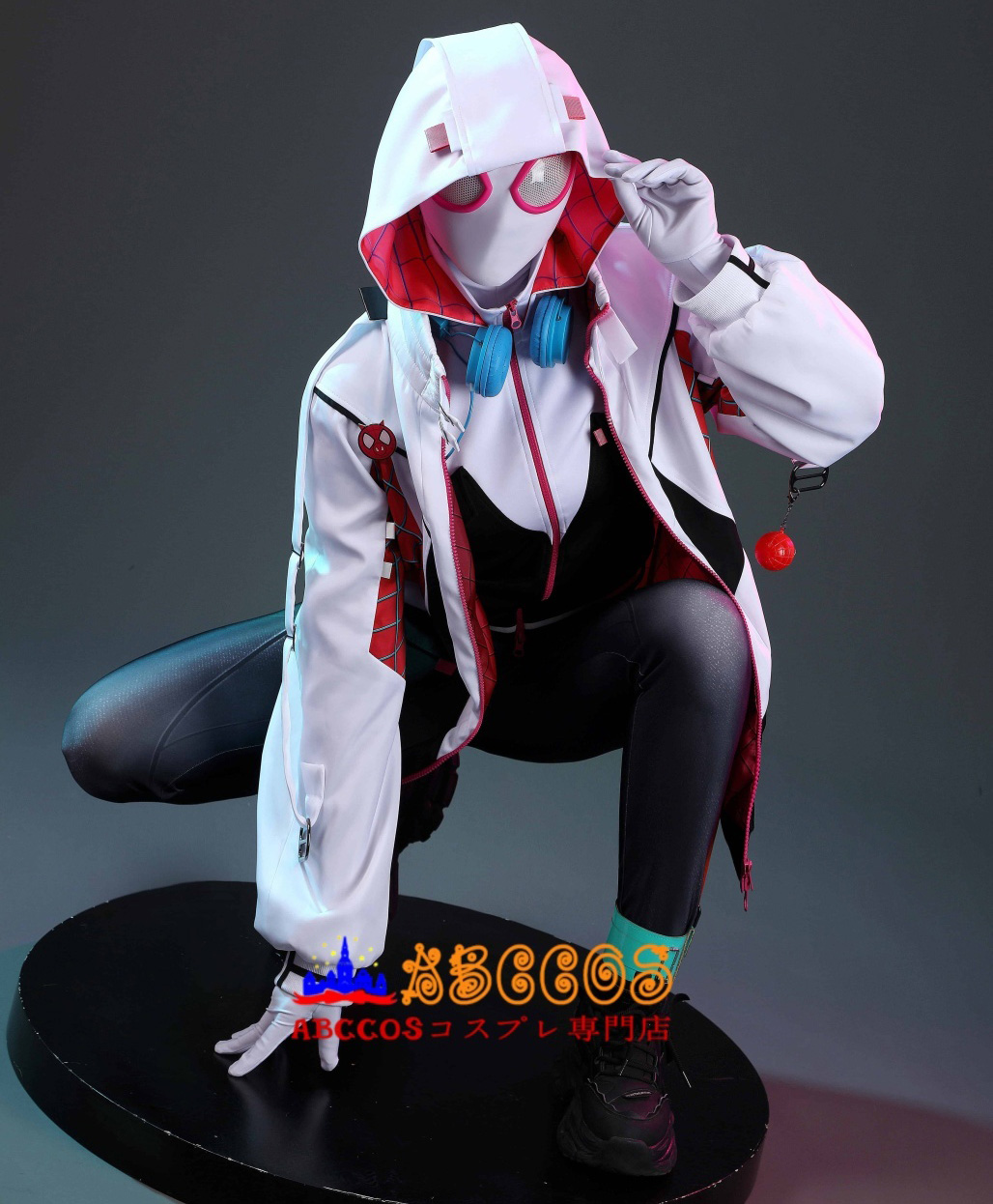 【トレンド】ゴースト・スパイダー グウェン・ステイシー コスプレ衣装 フルセット パーカー付き オーダーメイド対応