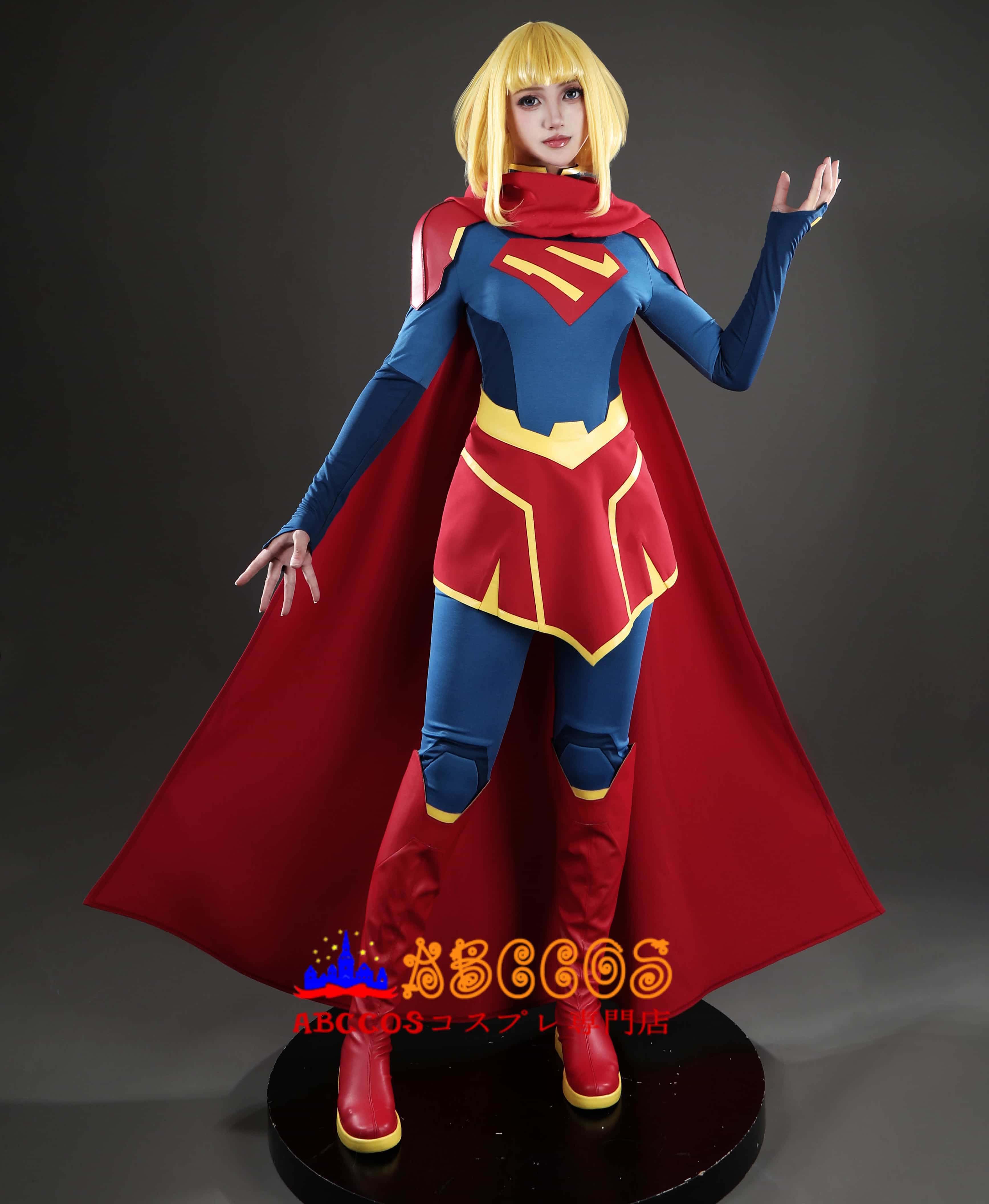大人気アニメ My Adventures With Superman Season3 スーパーガール（カーラ）コス衣装 マント・肩鎧・ブーツフルセット