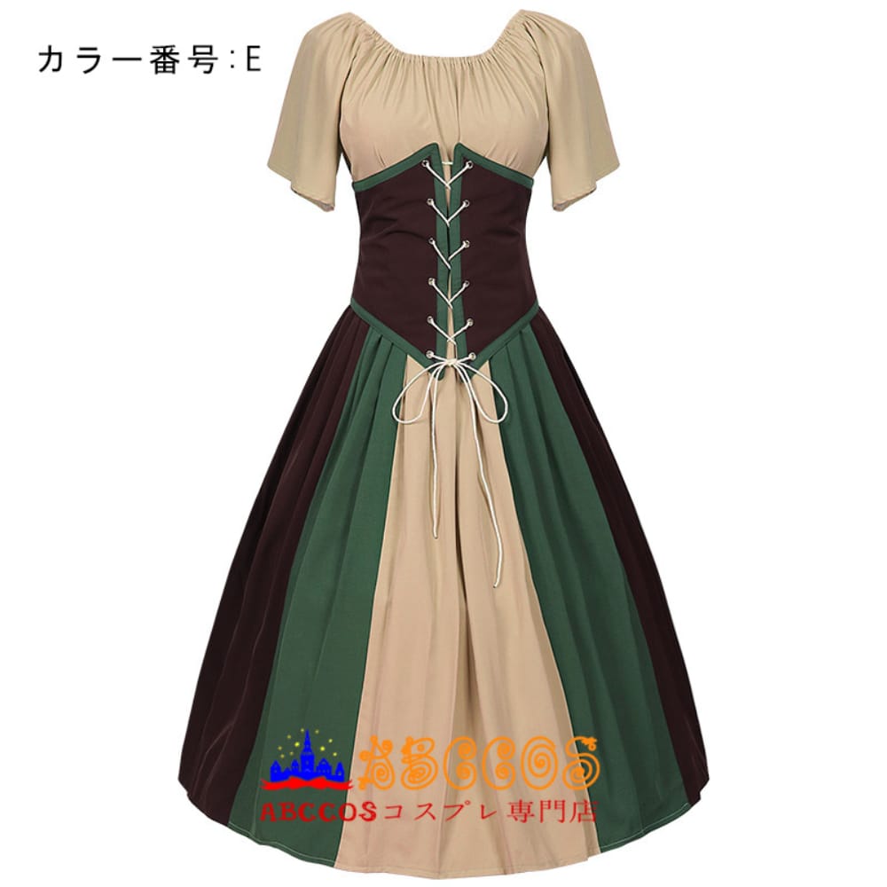 ハロウィン 中世レトロ風 ドレス イギリス風 ステージ衣装 複数色