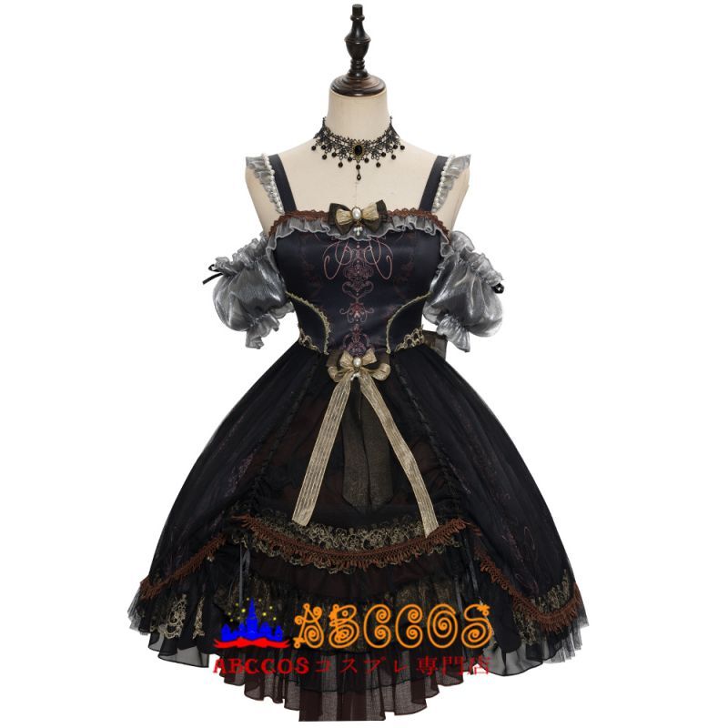 ゴスロリ風 lolita 高品質 細身 jsk女装 吊りワンピース 日常服 学生服