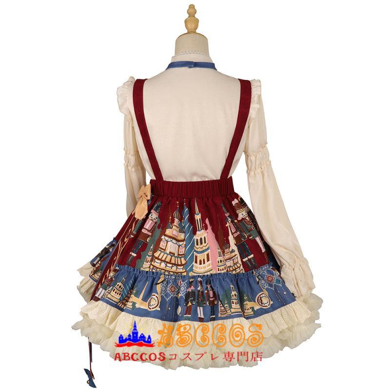 ロリータ風 ロマンティック 甘ロリ レディース 超可愛い 高品質 jsk女装 シャツ着 ロリータ服 abccos製 「受注生産」