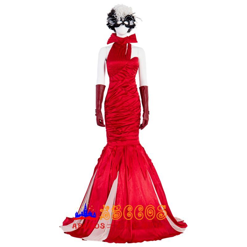 101匹わんちゃん クルエラ Cruella ドレス イブニングドレス コスプレ衣装 バラ売り可 abccos製 「受注生産」