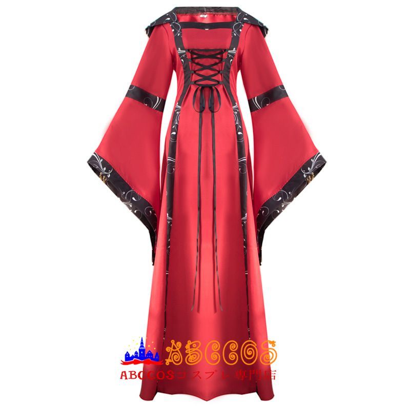 ヨーロッパ風 中世 貴族 復古風 ドレス 大きなベ ルスリーブ ステージ衣装 ワンピース Abccos製 受注生産 Abccos