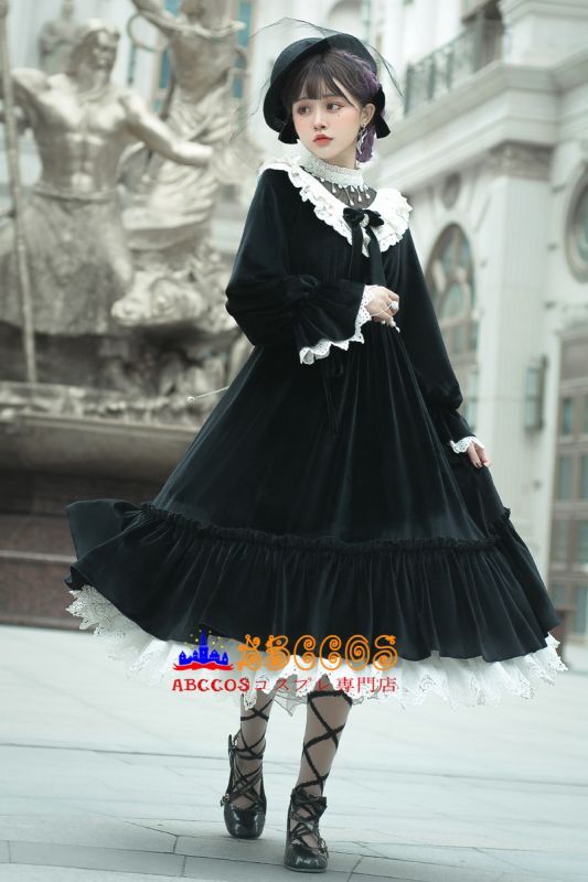 LO29 白 オリジナル ロリータ ゴスロリ ゴシック ドレス 女装 服  