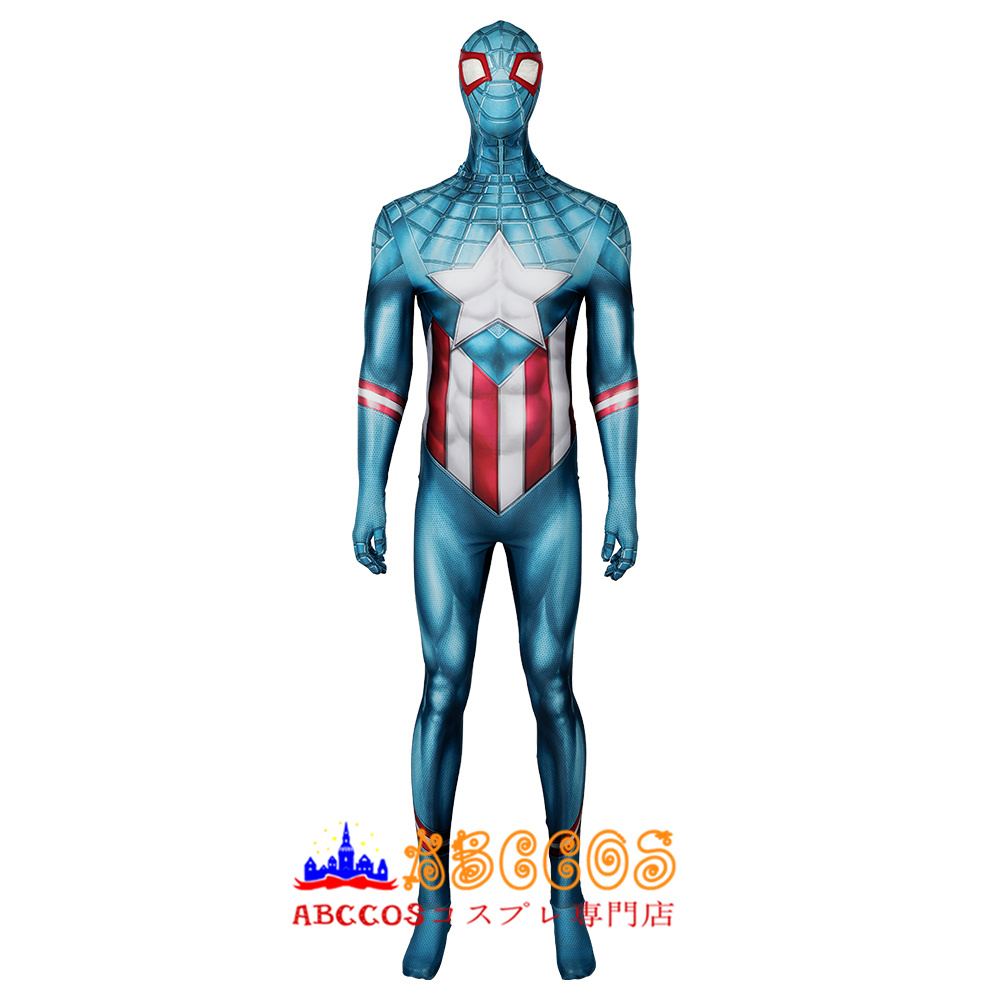 画像1: スパイダーマン X  Spider-Man X  キャプテン・アメリカ 全身タイツ コスチューム コスプレ衣装 abccos製 「受注生産」 (1)
