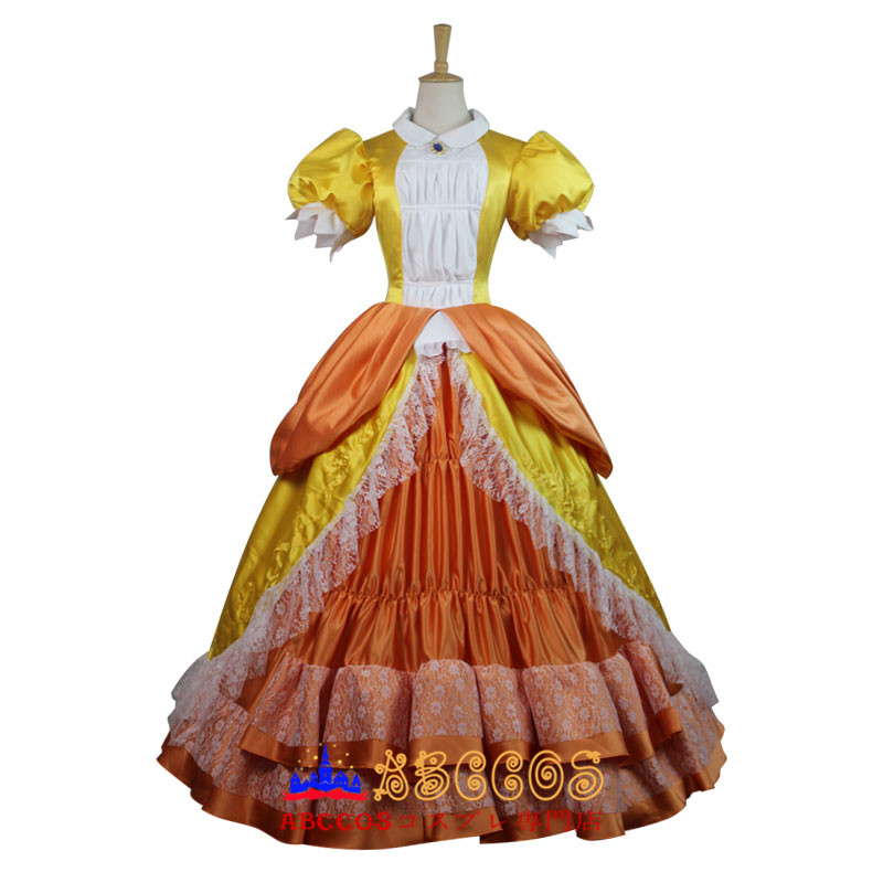 スーパーマリオ Daisy デイジー ドレス コスプレ衣装 abccos製 「受注生産」