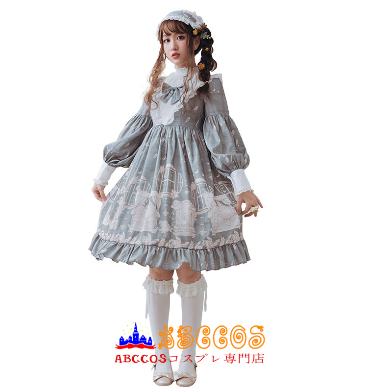 Abccosコスプレ専門店 ロリータ風 ワンピース 甘ロリ 可愛い フリル ロリータ服 洋服 製作 通販