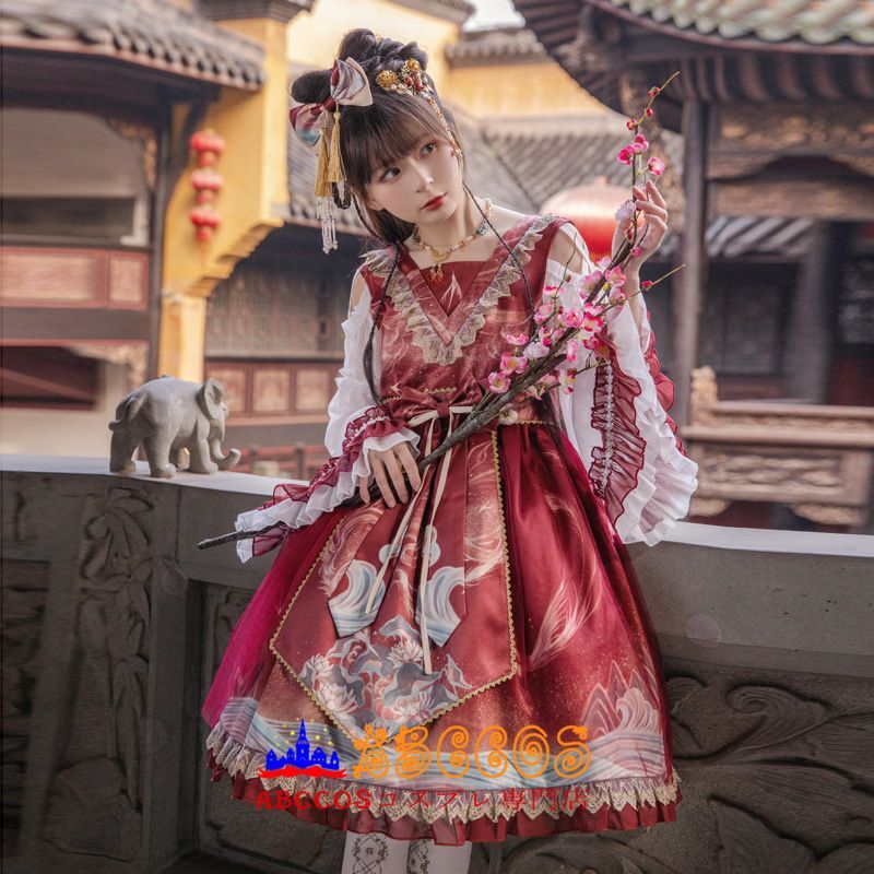 Abccosコスプレ専門店 ロリータ風 長袖 ワンピース 日常服 かわいい ゴシック ロリータ服 洋服 製作 通販
